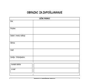 Obrazac cv obrazac 1