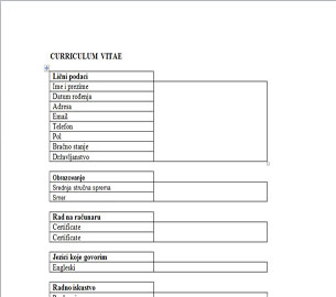 Obrazac cv obrazac 4