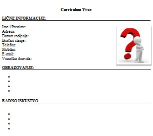 Obrazac cv obrazac 12